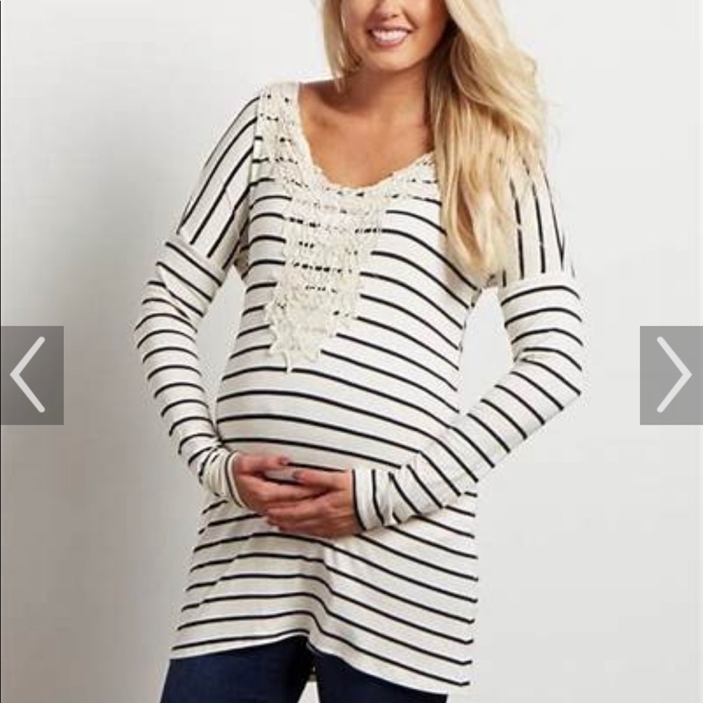 PinkBlush striped maternity jersey tee